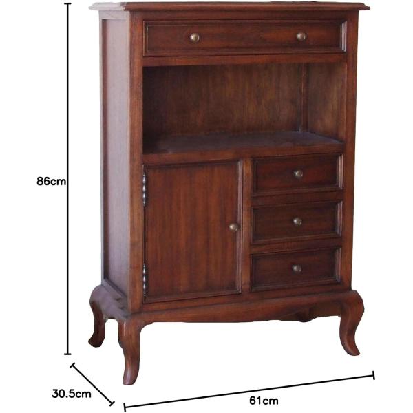 クロシオ(Kuroshio) ウェール FAX台 幅61cm 完成品 電話台